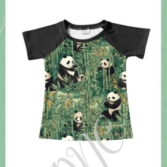 BAMBOO PANDA RAGLAN TEE - Picture 1 of 2